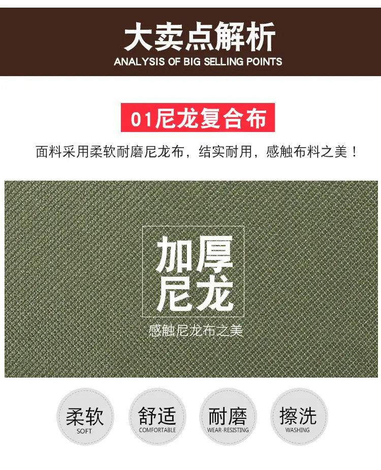 Men's Waterproof Five-Layer Crossbody Bag Olive Green — feature 5