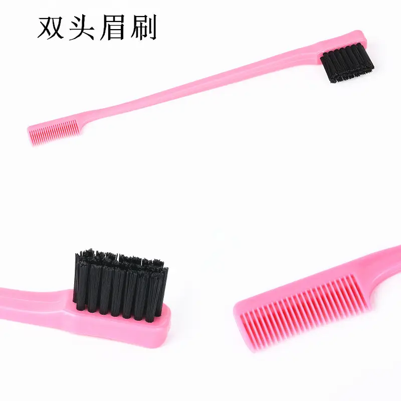 Cross-border Hair Comb Set Three-Piece Eyebrow Brush Steel Needle Tail Comb — feature 6
