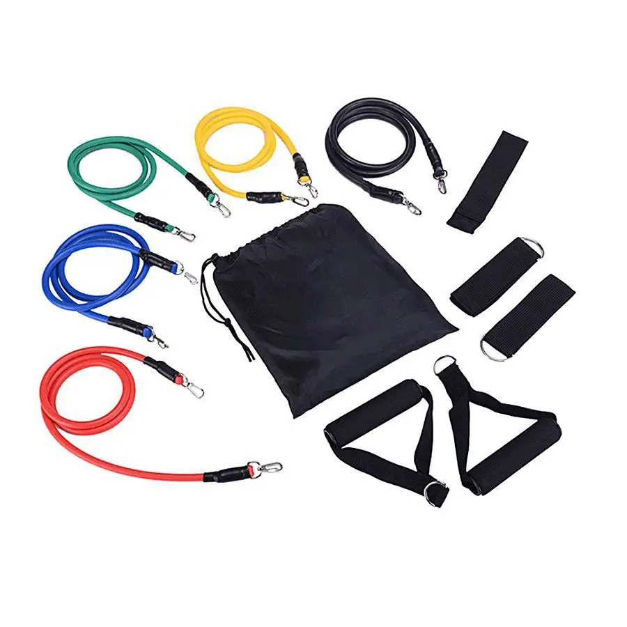 Tensioner Tension Belt Set Multi-Functional Door Sports 11-Piece Combination Fitness Tension Rope