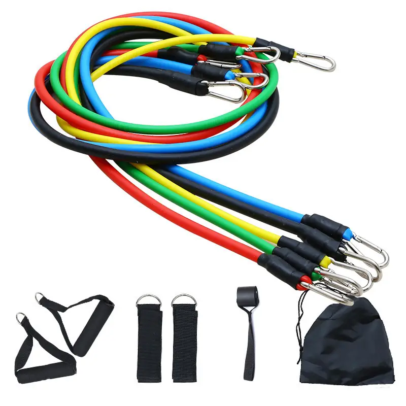 Tensioner Tension Belt Set Multi-Functional Door Sports 11-Piece Combination Fitness Tension Rope — feature 2