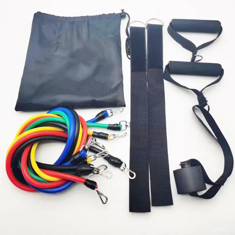 Tensioner Tension Belt Set Multi-Functional Door Sports 11-Piece Combination Fitness Tension Rope — feature 5
