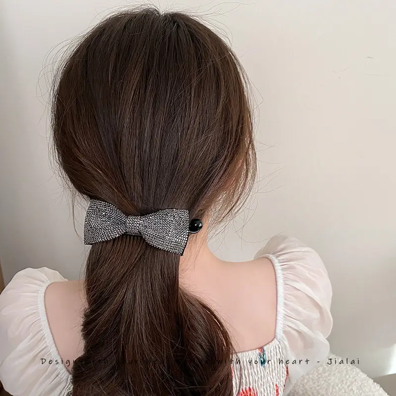 Shiny Diamond Bow Full Clip Women's Hair Accessories — feature 5