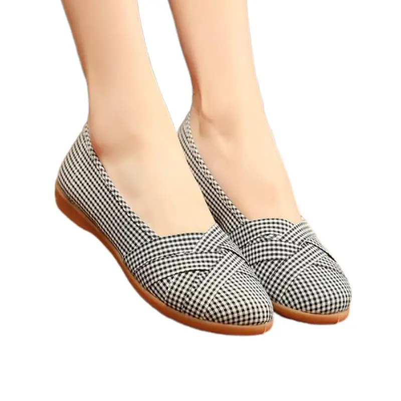 Spring and Summer New Women's Shoes, Old Beijing Cloth Shoes, Middle-Aged and Elderly Mother's Shoes, Comfortable Non-Slip Women's Flats, One-Step Tbottomon Soles - Image 17