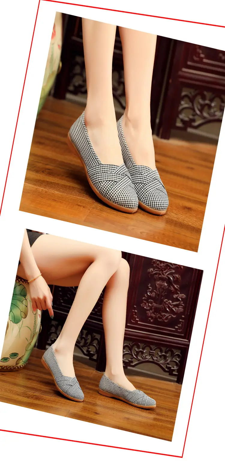 Spring and Summer New Women's Shoes, Old Beijing Cloth Shoes, Middle-Aged and Elderly Mother's Shoes, Comfortable Non-Slip Women's Flats, One-Step Tbottomon Soles — feature 10