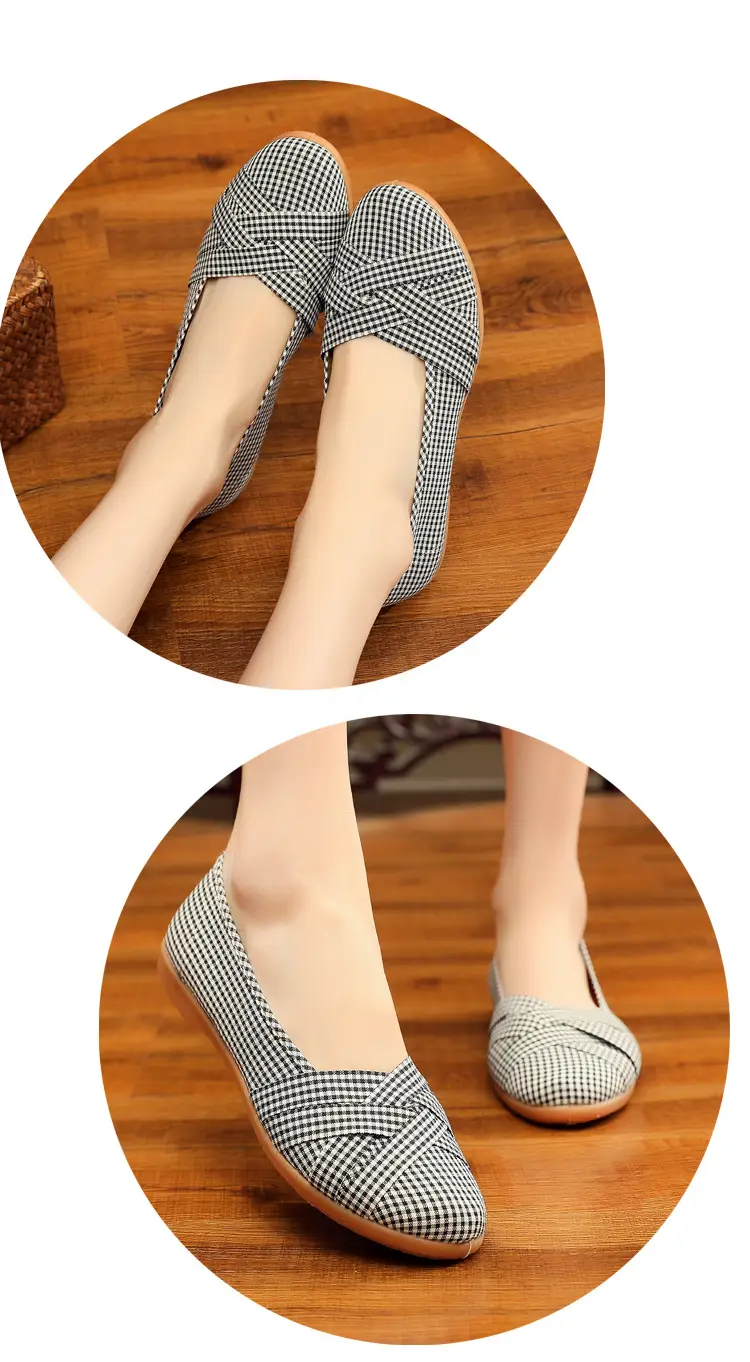 Spring and Summer New Women's Shoes, Old Beijing Cloth Shoes, Middle-Aged and Elderly Mother's Shoes, Comfortable Non-Slip Women's Flats, One-Step Tbottomon Soles — feature 11