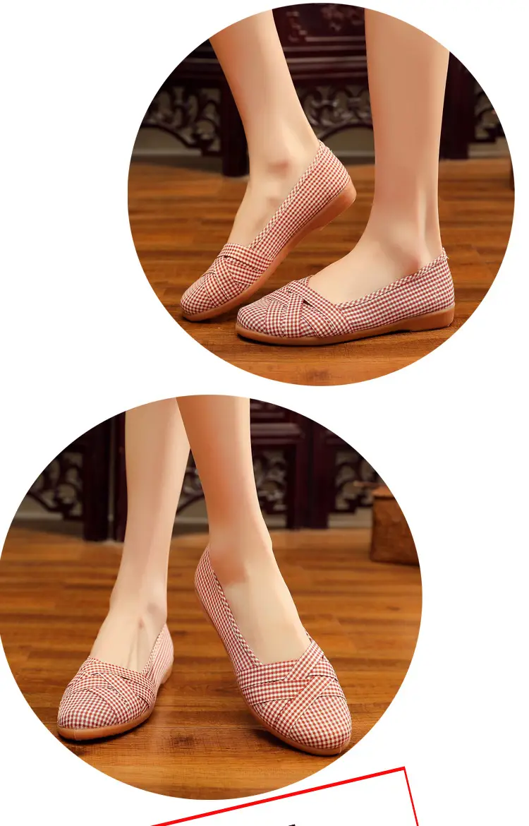Spring and Summer New Women's Shoes, Old Beijing Cloth Shoes, Middle-Aged and Elderly Mother's Shoes, Comfortable Non-Slip Women's Flats, One-Step Tbottomon Soles — feature 8