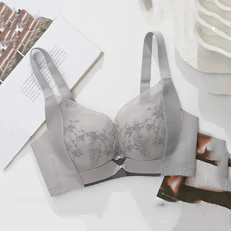3323 Seamless Sideless Bra White Lace - Image 5