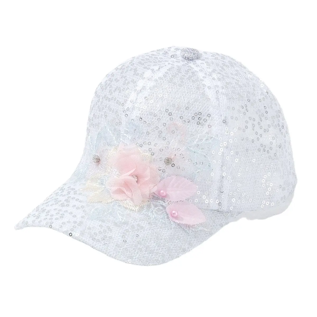 Women's Pearl Petal Sequin Baseball Cap - Image 6