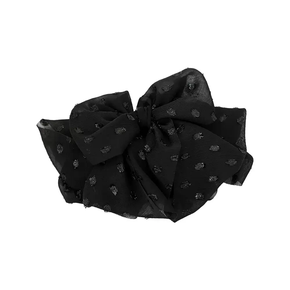 Black Star Hairpin with Embellished Bow Clip - Image 6
