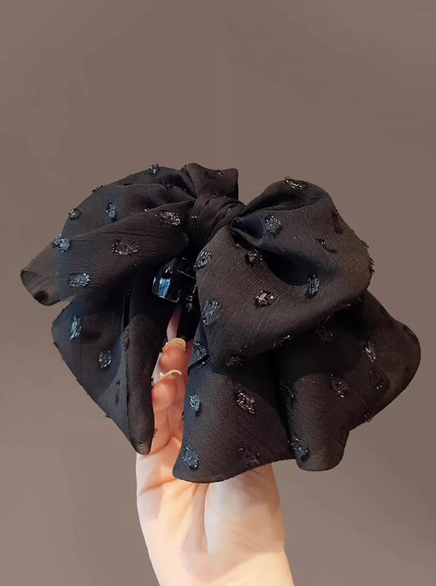 Black Star Hairpin with Embellished Bow Clip — feature 9