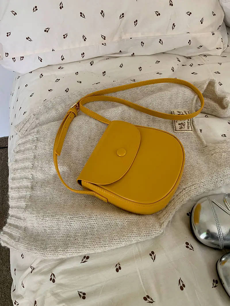 Yellow Crossbody Bag for Women Korean Style Mobile Phone Bag - Image 3