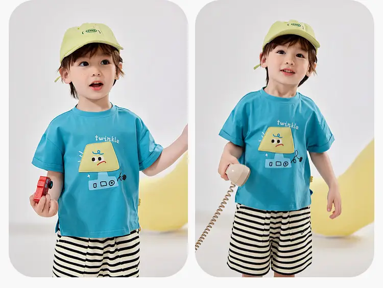 Cool Ice Print Boys T-Shirt with Hoodie & Jeans Set — feature 26