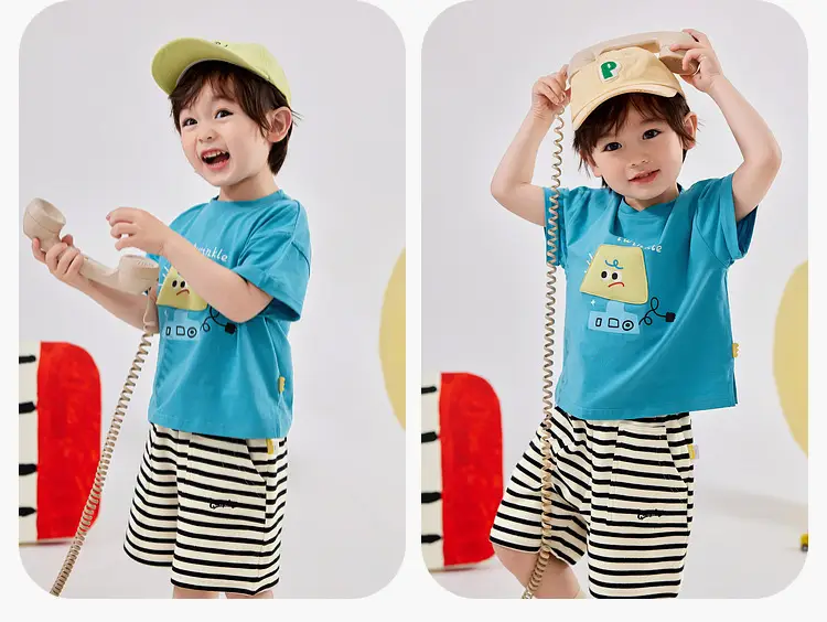 Cool Ice Print Boys T-Shirt with Hoodie & Jeans Set — feature 28