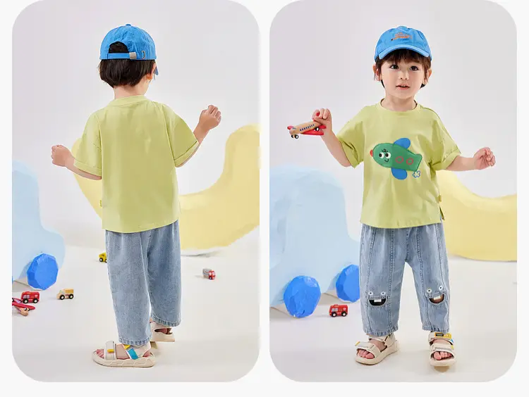 Cool Ice Print Boys T-Shirt with Hoodie & Jeans Set — feature 30