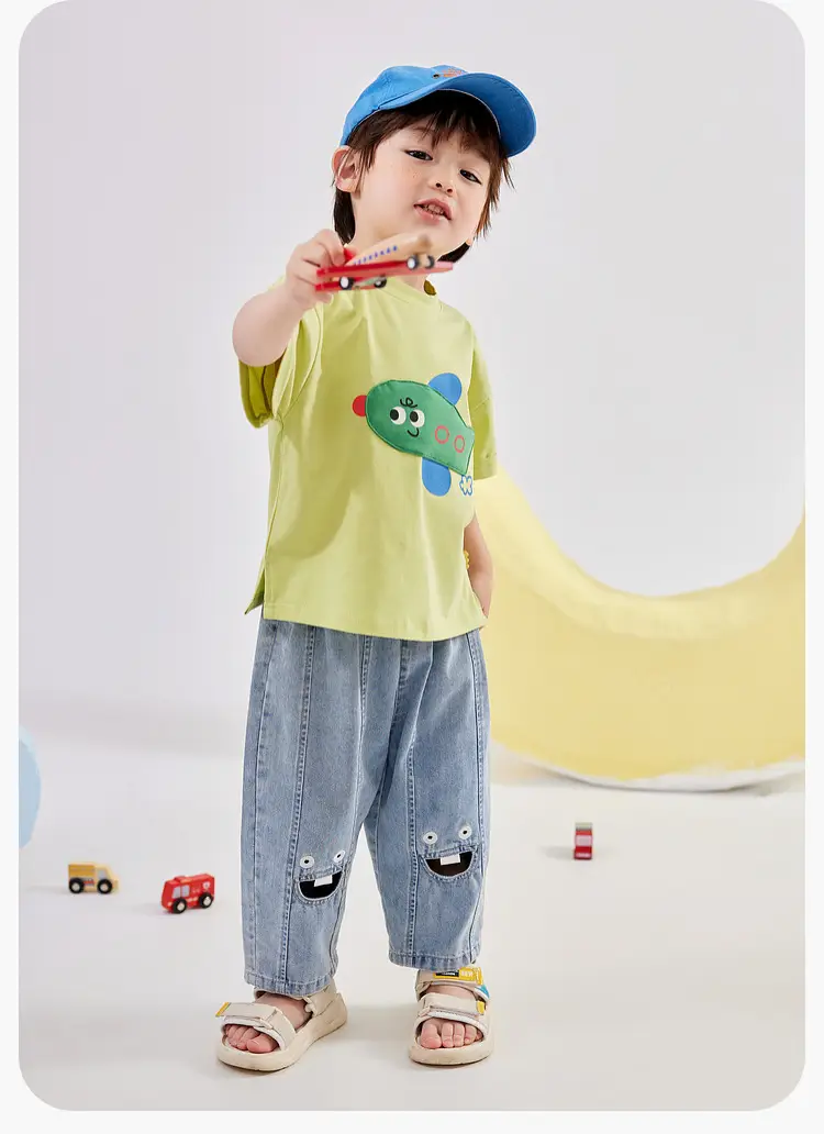 Cool Ice Print Boys T-Shirt with Hoodie & Jeans Set — feature 33