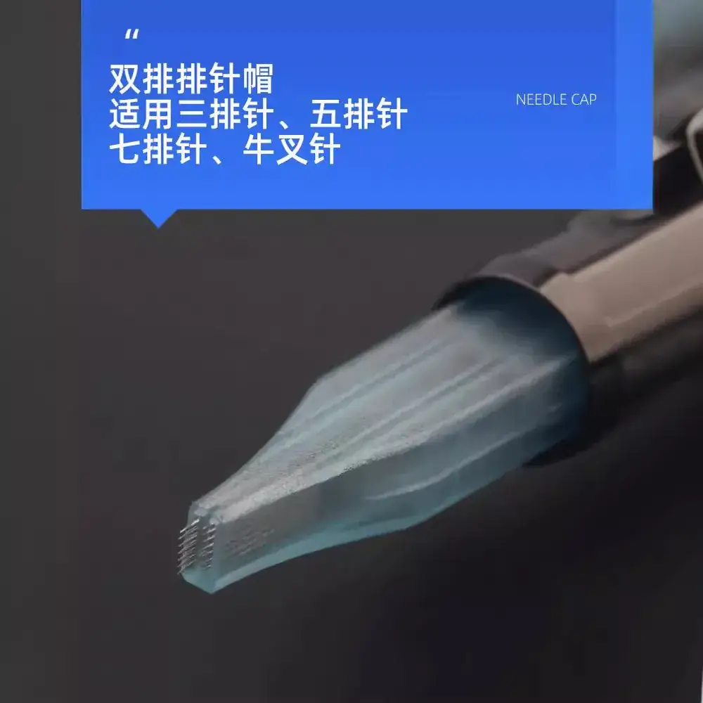 Tattoo Double Needle Eye Liner Floating Lip Machine Blue