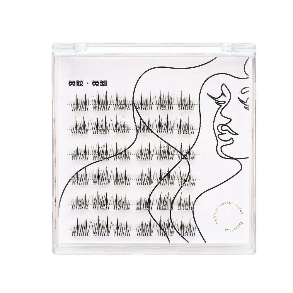 Waterproof False Eyelashes Sunflower Transparent - Image 5