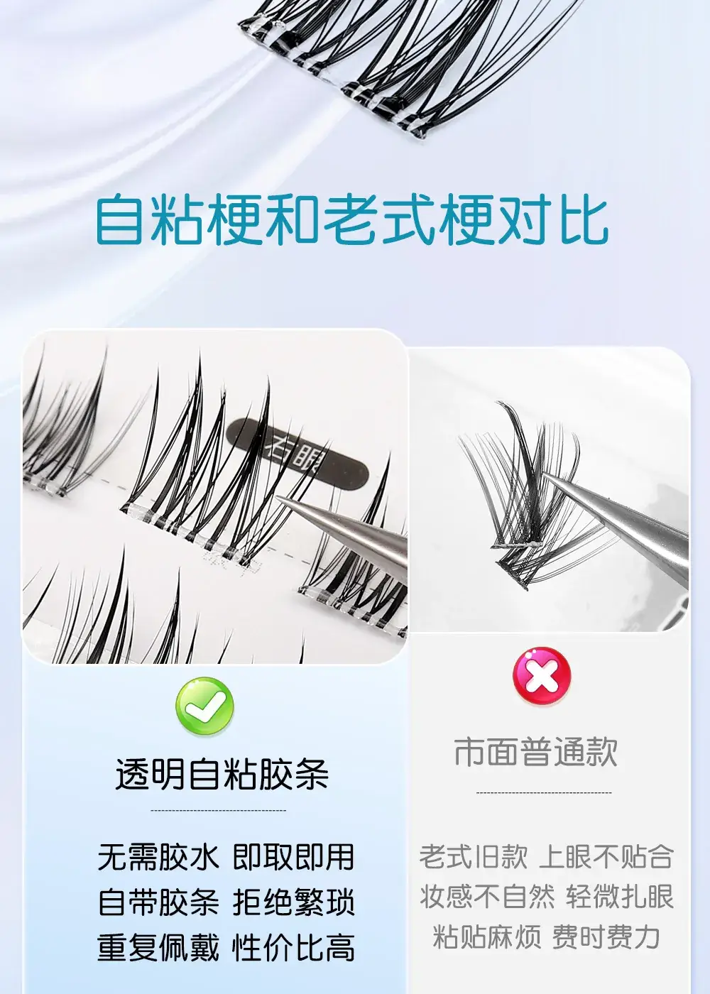 Waterproof False Eyelashes Sunflower Transparent — feature 5