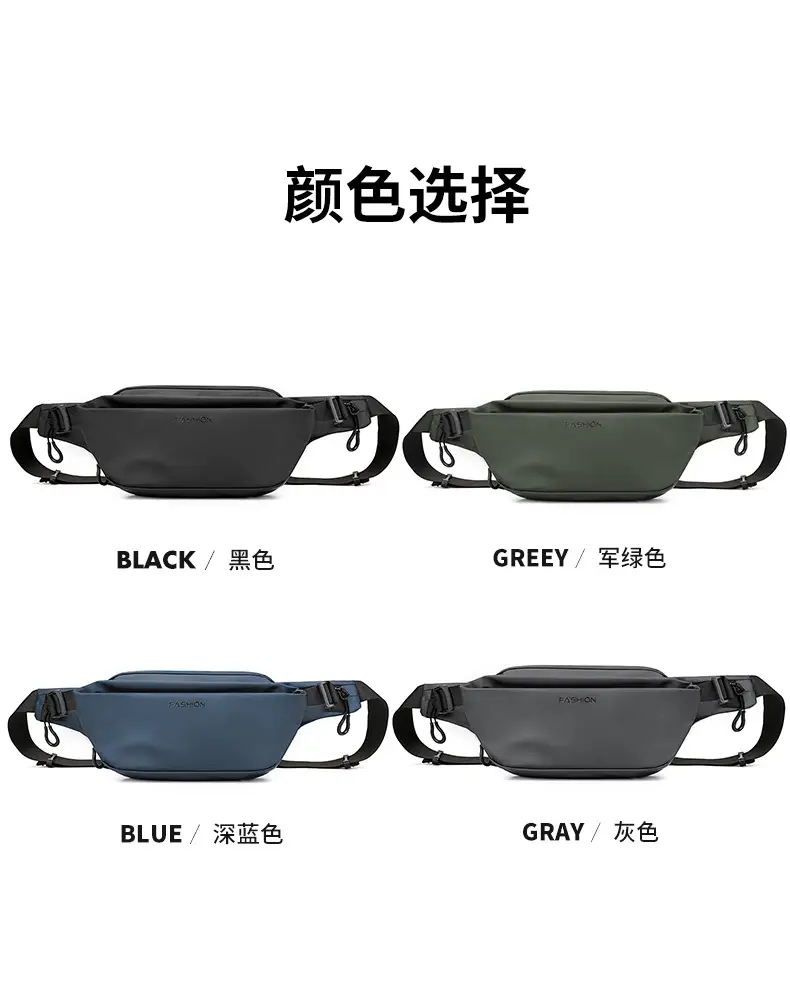 Men's Black Casual Crossbody Bag with Watch & Keys — feature 8