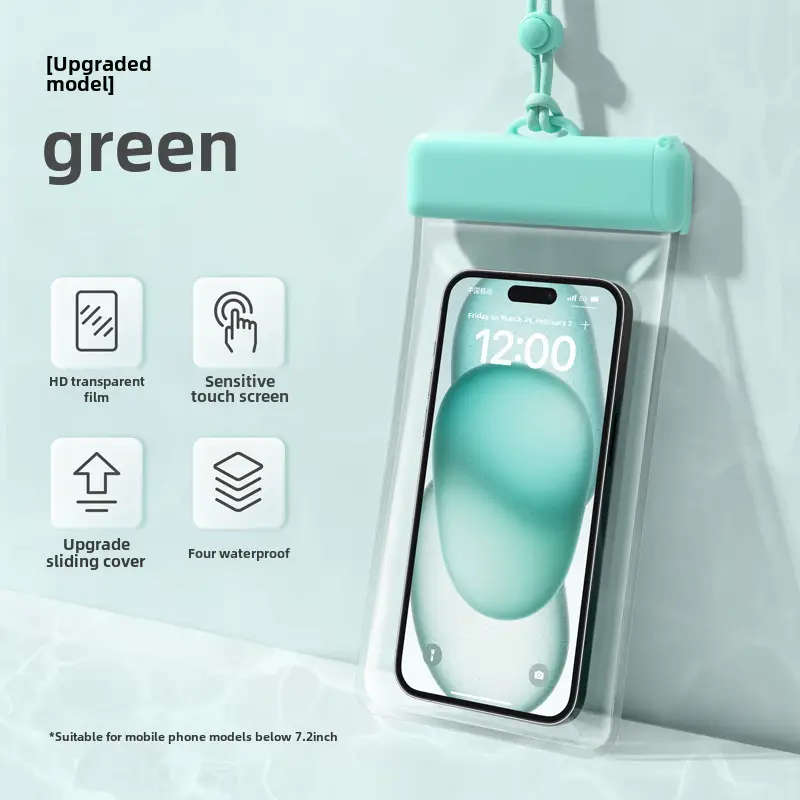 Dropshipping Mobile Phone Waterproof Bag with Touch Screen, Swimming Takeaway Rider, Rainproof Sealed Bag, Diving Waterproof Mobile Phone Case