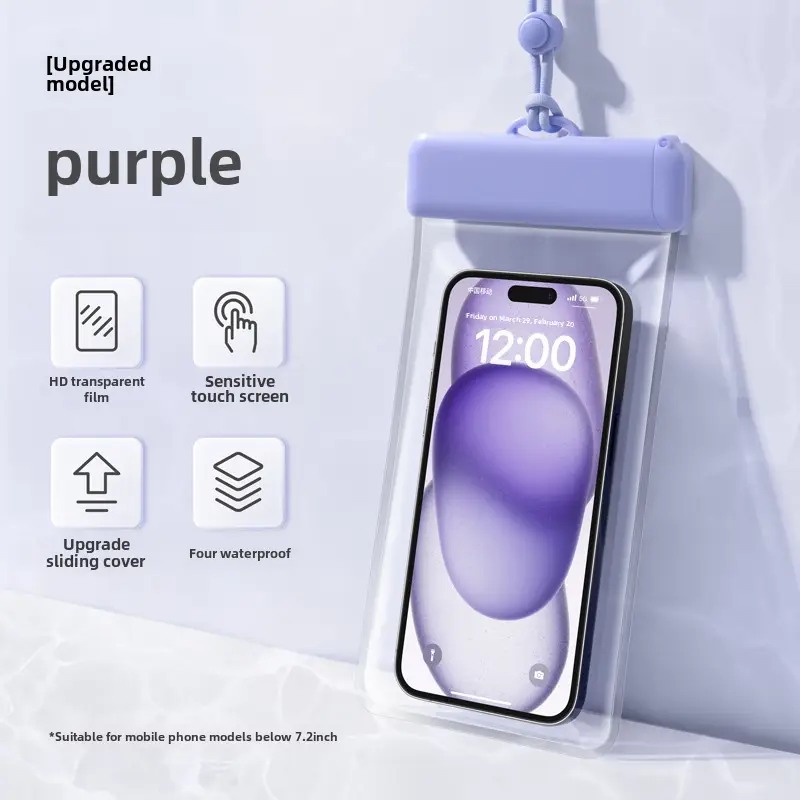 Dropshipping Mobile Phone Waterproof Bag with Touch Screen, Swimming Takeaway Rider, Rainproof Sealed Bag, Diving Waterproof Mobile Phone Case