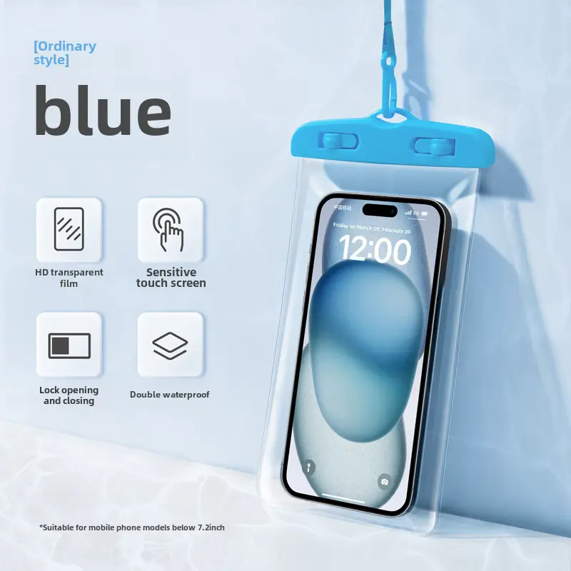 Dropshipping Mobile Phone Waterproof Bag with Touch Screen, Swimming Takeaway Rider, Rainproof Sealed Bag, Diving Waterproof Mobile Phone Case