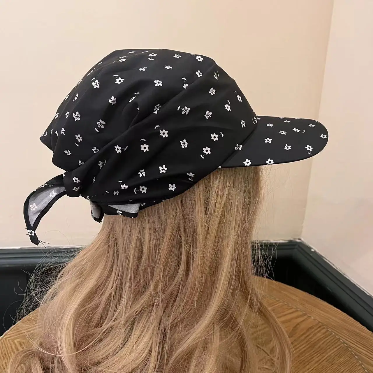 Japanese Style Sunshade Hat for Girls with Strap - Image 3