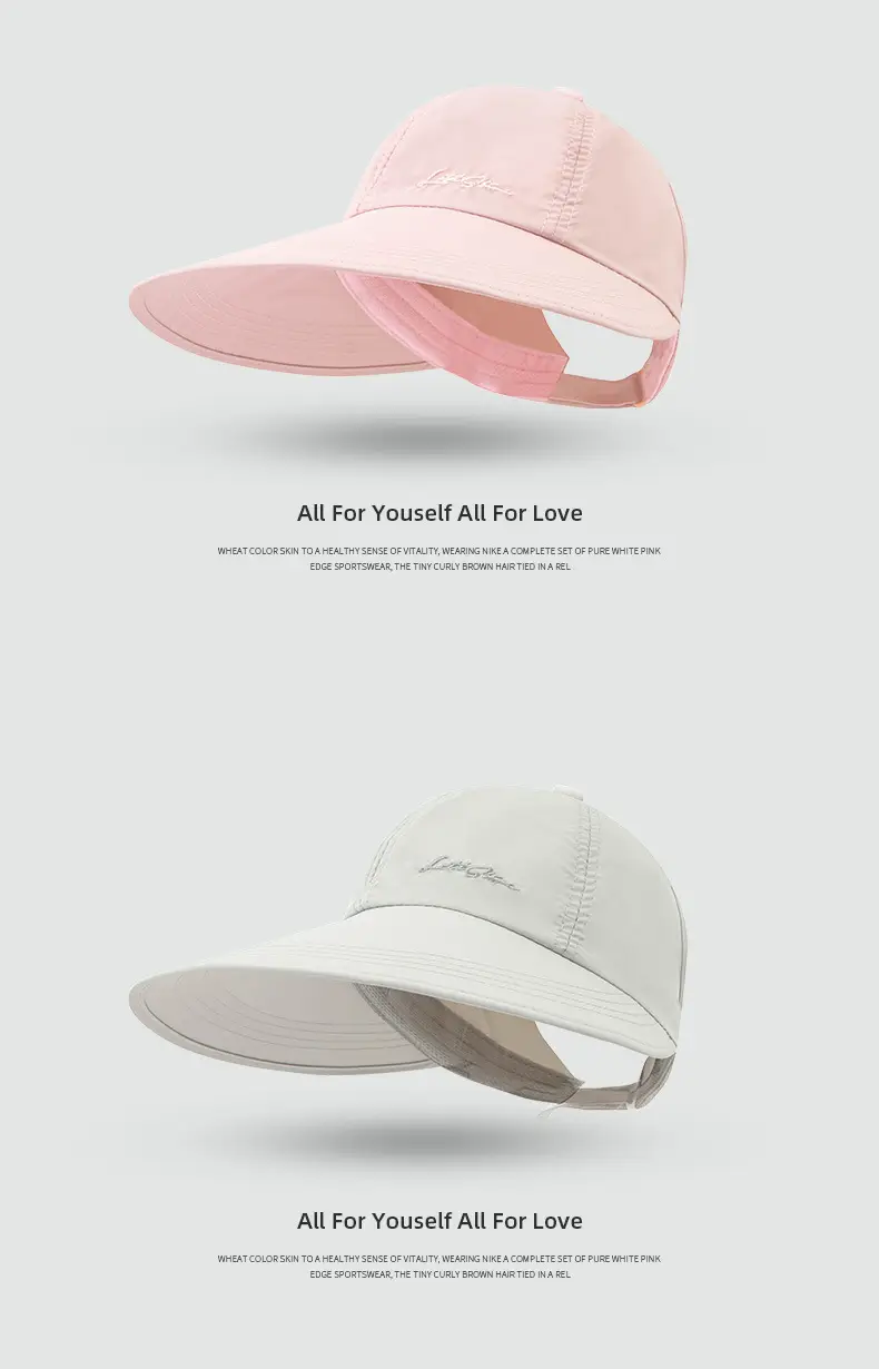 Women UV Sun Hat with Tie Ponytail Cap — feature 12