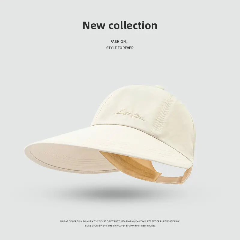 Women UV Sun Hat with Tie Ponytail Cap - Image 2