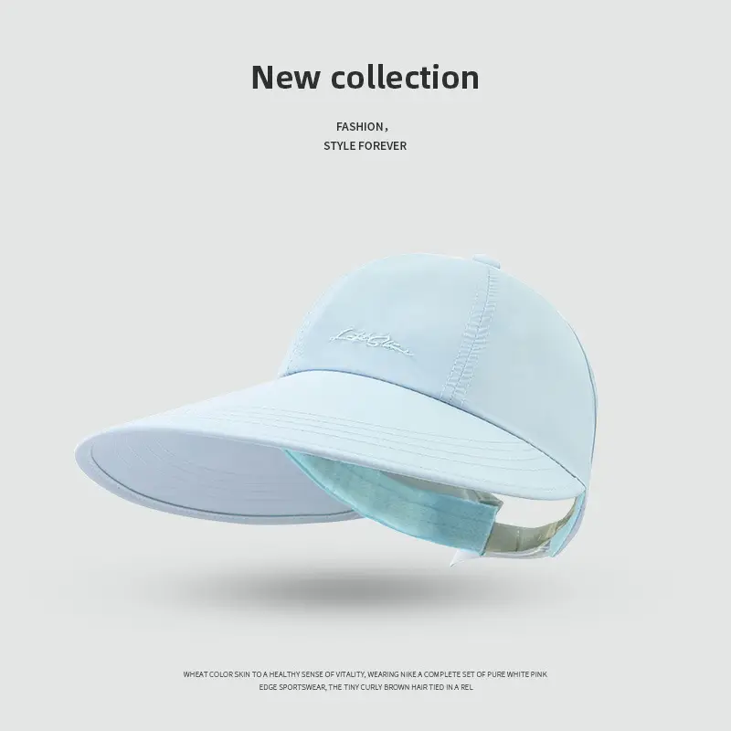 Women UV Sun Hat with Tie Ponytail Cap - Image 3