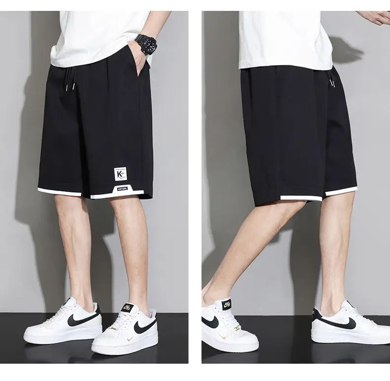 Men Ice Silk Shorts Grey 2024 Summer Casual — feature 10