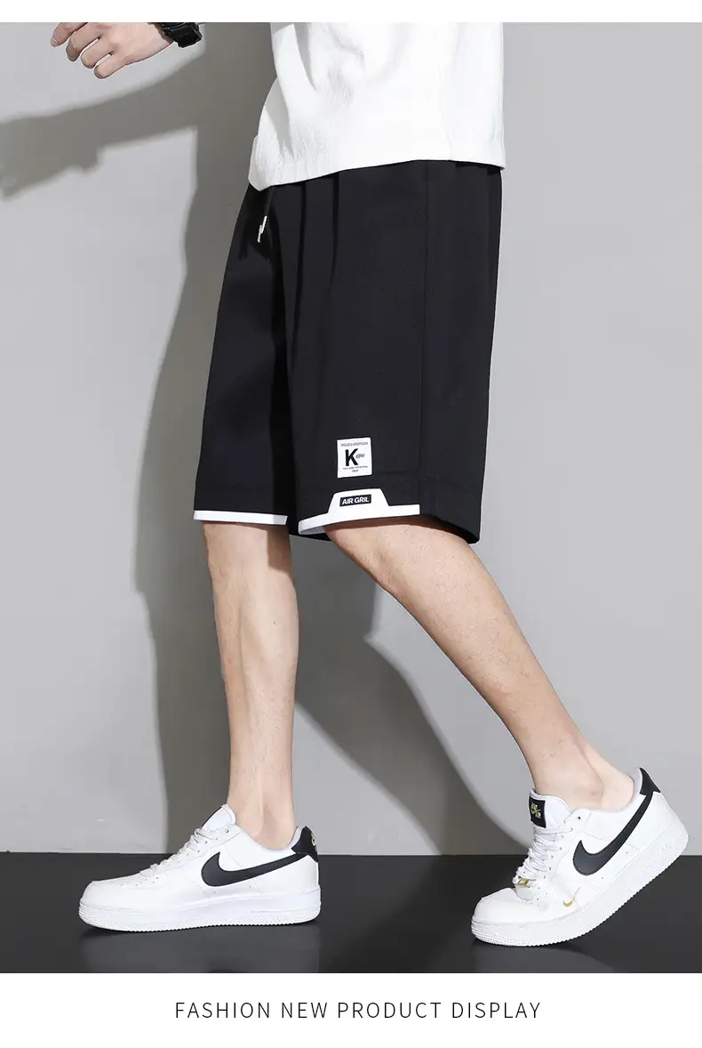 Men Ice Silk Shorts Grey 2024 Summer Casual — feature 11