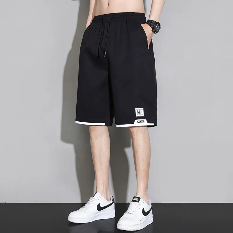 Men Ice Silk Shorts Grey 2024 Summer Casual - Image 2
