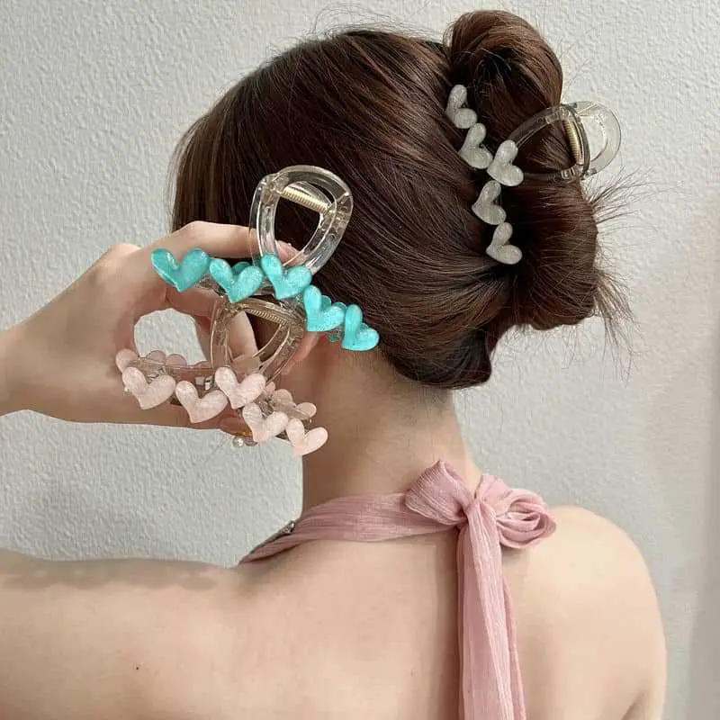 Korean Style Fresh Love Grab Hairpin Clip for Women - Image 5