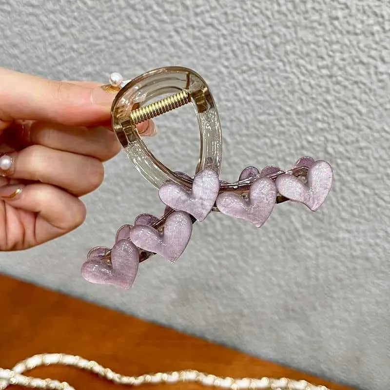 Korean Style Fresh Love Grab Hairpin Clip for Women - Image 2