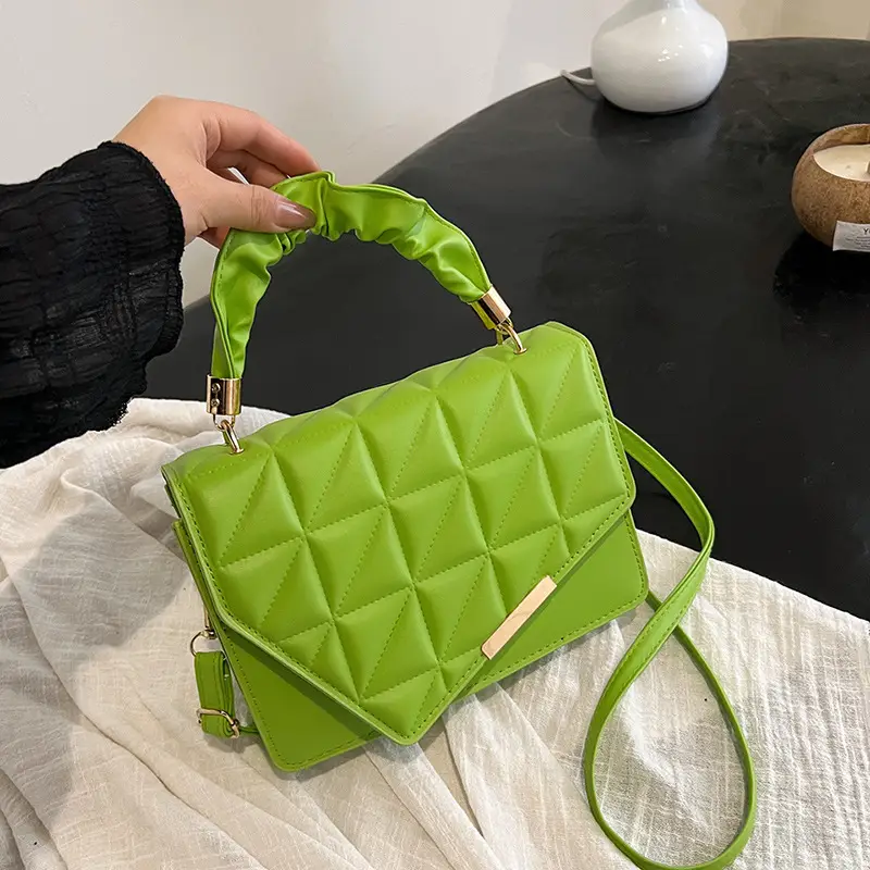White Pleated Shoulder Bag for Women 2024 Spring - Image 8