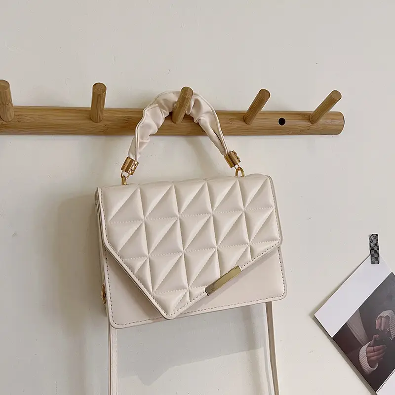 White Pleated Shoulder Bag for Women 2024 Spring - Image 2