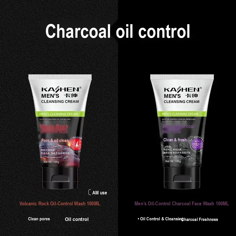 Men's Facial Cleanser – Volcanic Rock or Charcoal, 100g