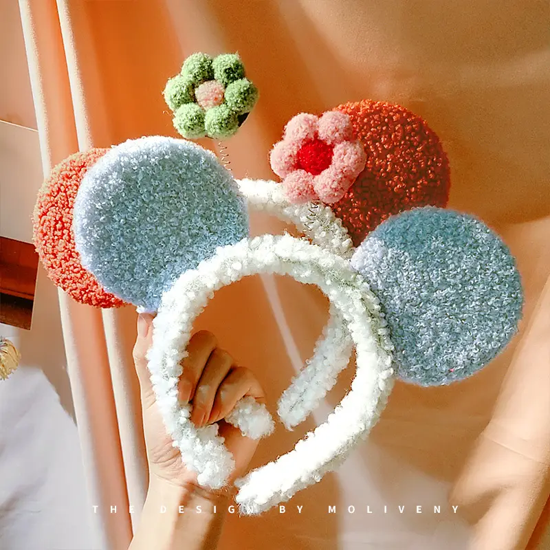 Plush Flower Hairband for Women Korean Style - Image 118