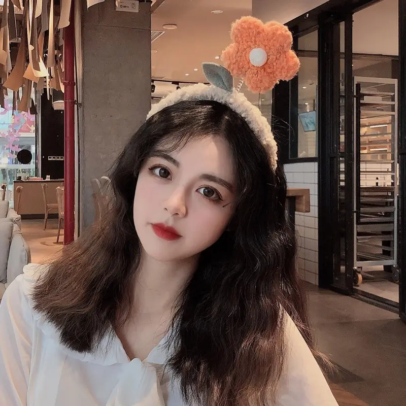 Plush Flower Hairband for Women Korean Style — feature 10