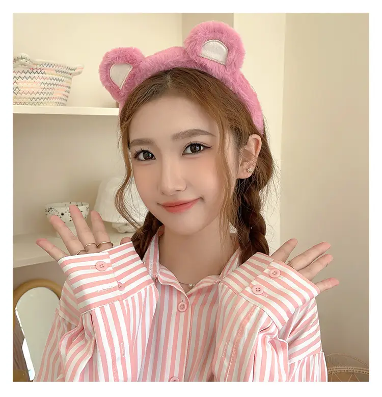 Plush Flower Hairband for Women Korean Style — feature 19