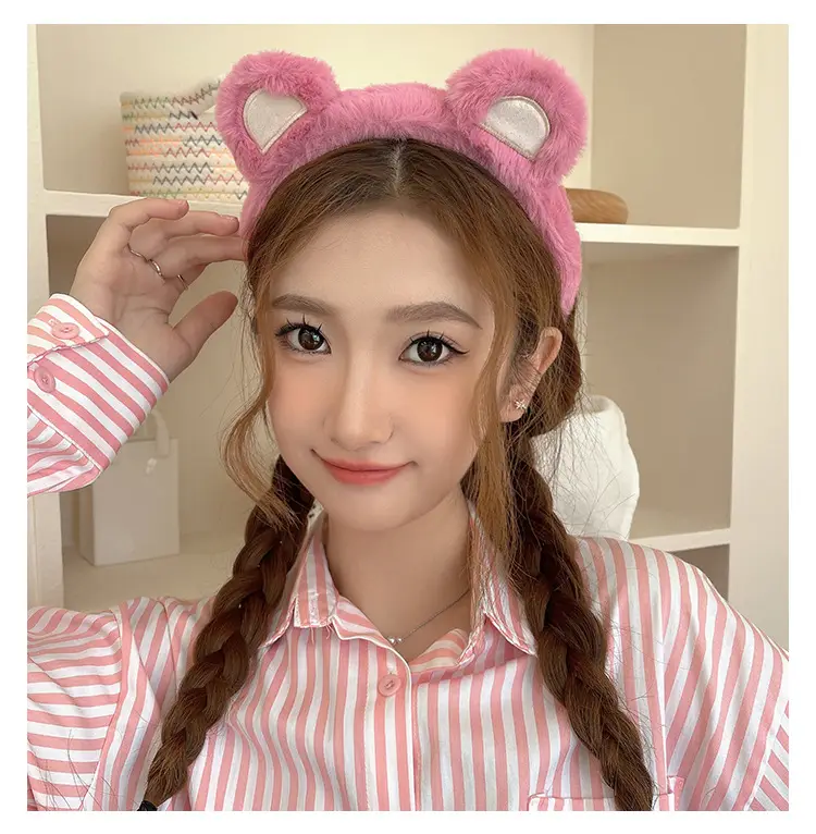 Plush Flower Hairband for Women Korean Style — feature 20