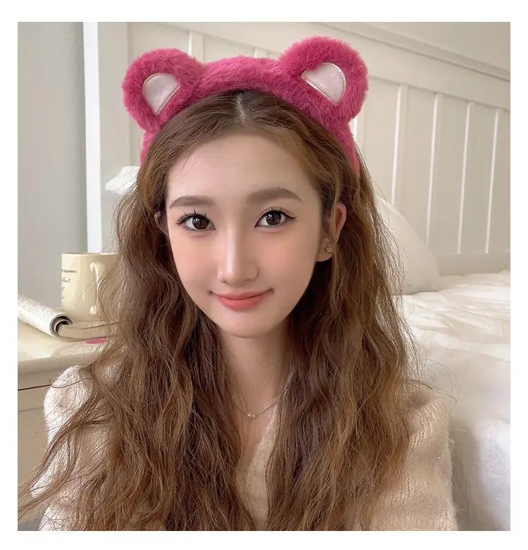 Plush Flower Hairband for Women Korean Style — feature 21