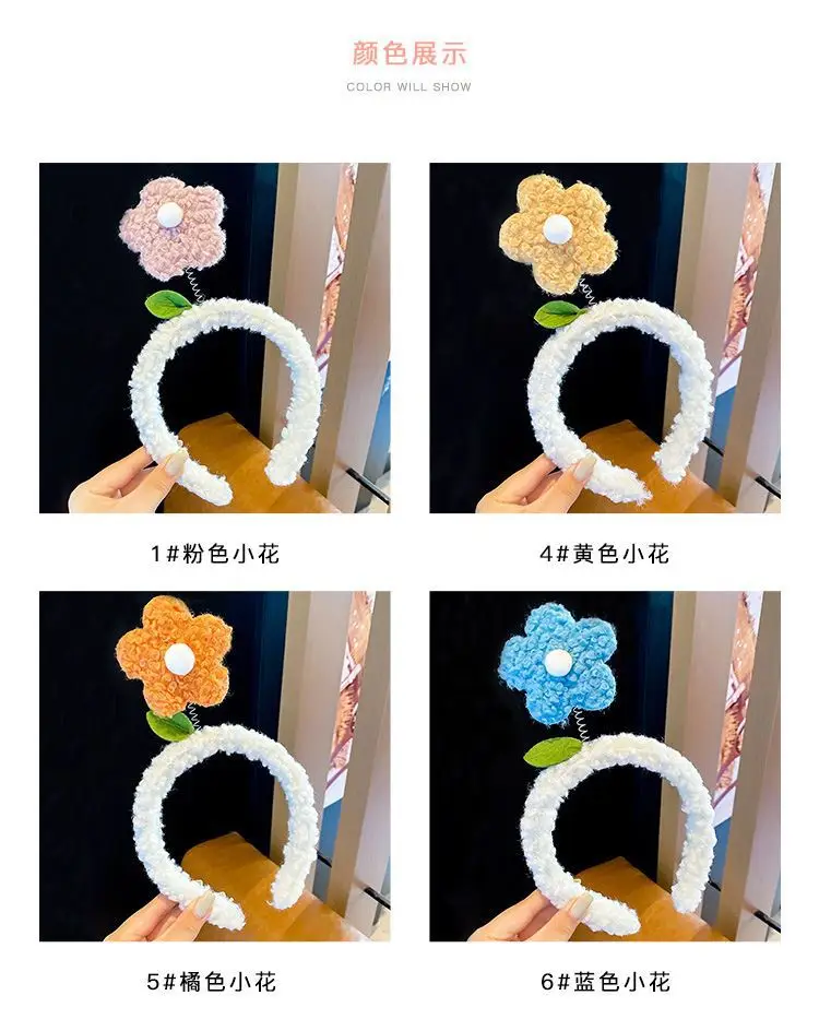 Plush Flower Hairband for Women Korean Style — feature 7