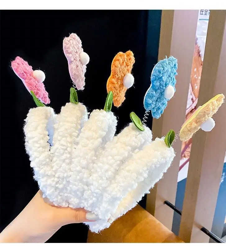 Plush Flower Hairband for Women Korean Style — feature 9