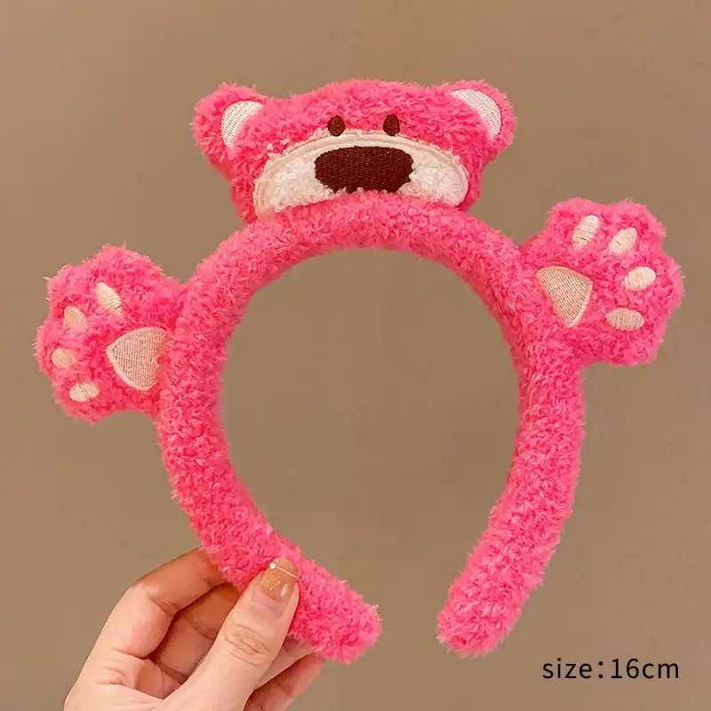 Plush Flower Hairband for Women Korean Style - Image 100