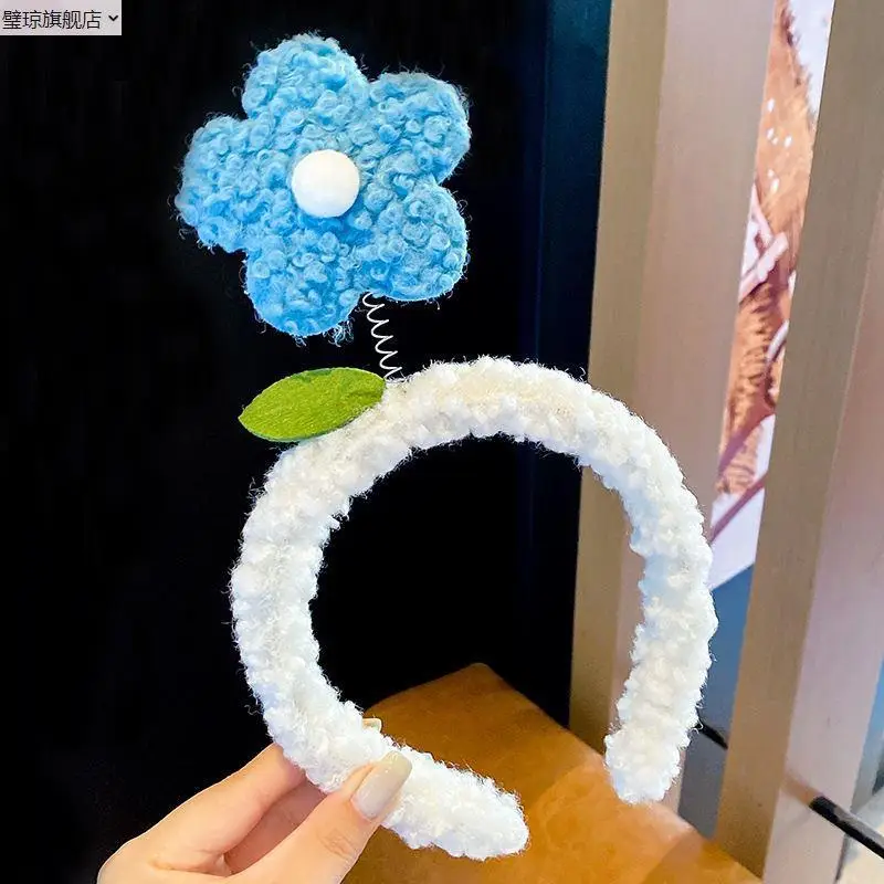 Plush Flower Hairband for Women Korean Style - Image 12