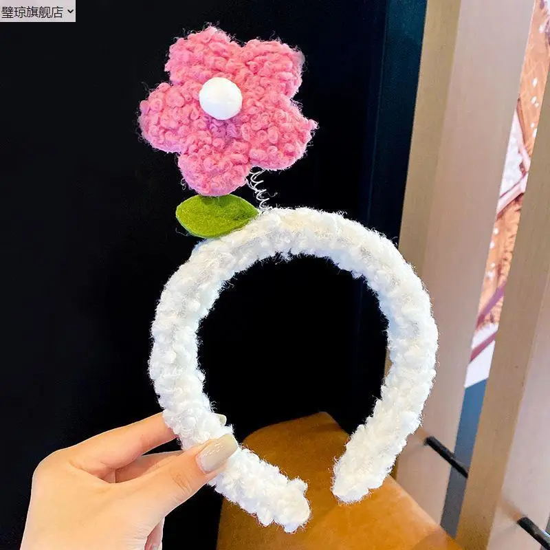 Plush Flower Hairband for Women Korean Style - Image 13