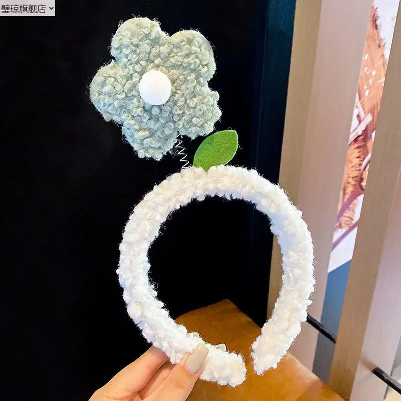 Plush Flower Hairband for Women Korean Style - Image 14