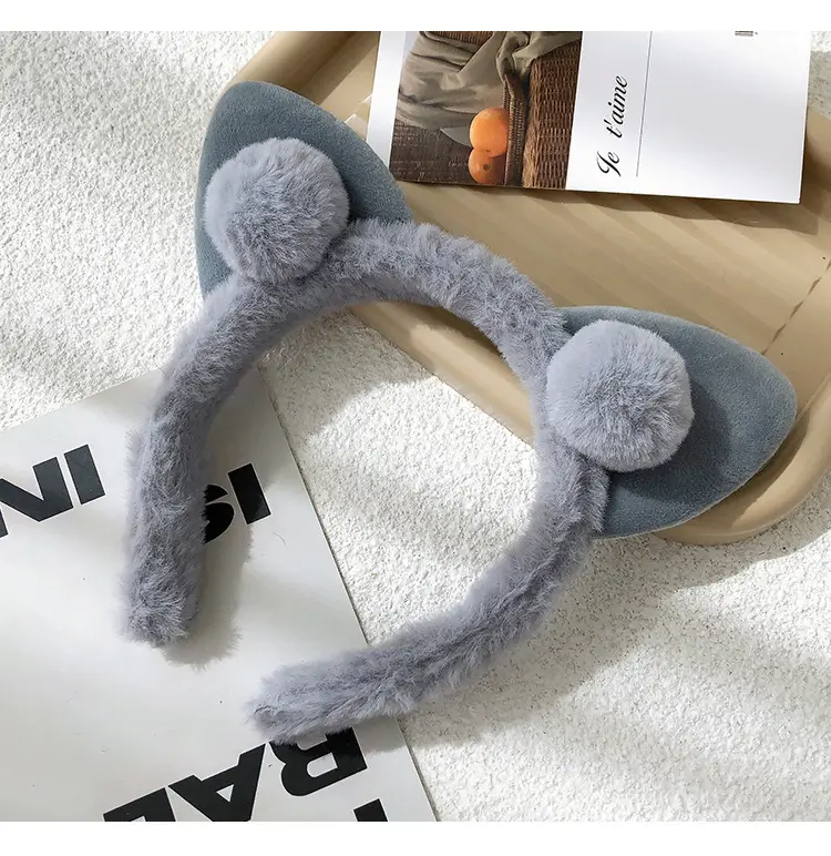 Plush Flower Hairband for Women Korean Style - Image 32